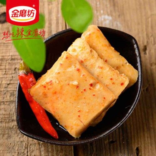 金磨坊 休闲零食 湖南麻辣豆干鱼豆腐 50包混合味 500g/袋
